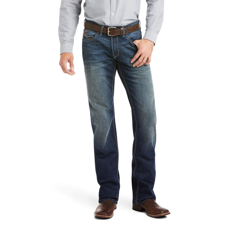 Ariat M5 Straight Tekstretch Tyler Stackable Straight Leg - Miesten Sininen Farkut ( HUZIKC-845 )